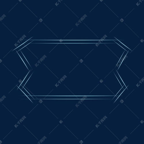 简约蓝色科技边框元素素材图片免费下载 千库网
